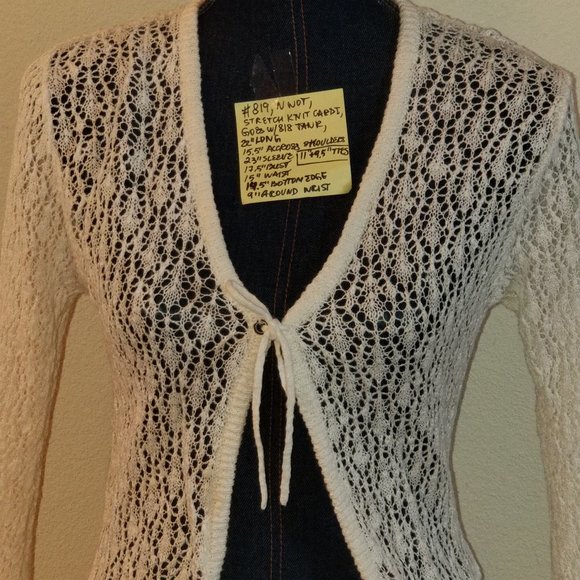 🌍#819 NWOT Columbia PS White Eyelet Cotton Cardigan - Picture 11 of 16